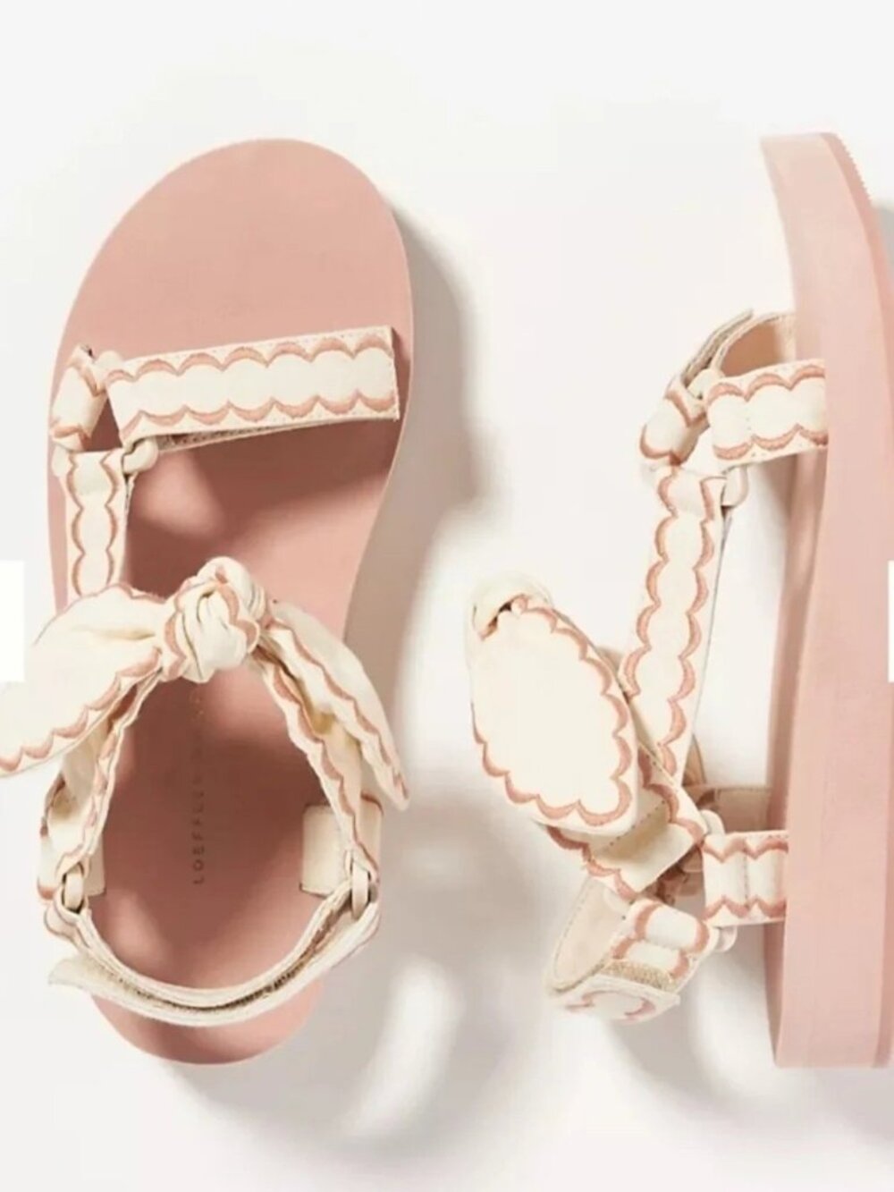Loeffler Randall Anthropologie Maisie Embroidered Daisy Platform Sandals Sz 10M